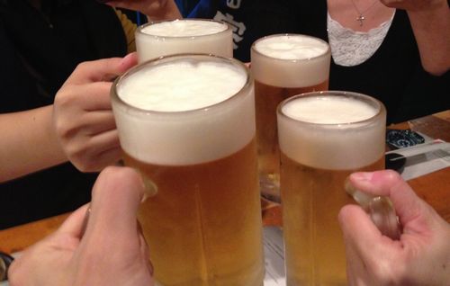 ビールで乾杯！